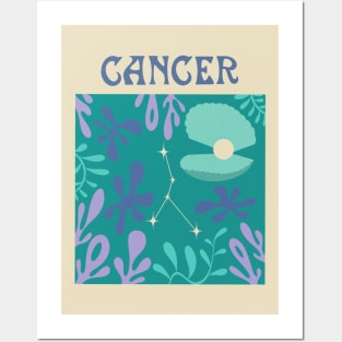 Abstract Cancer Zodiac Posters and Art